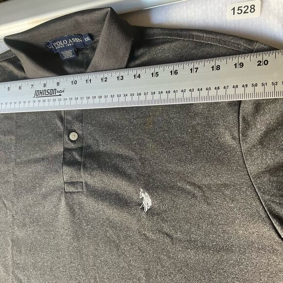 U.S. Polo Assn. Men’s Short Sleeve Polo Shirt Size 2XL, Solid Gray - Picture 2 of 7